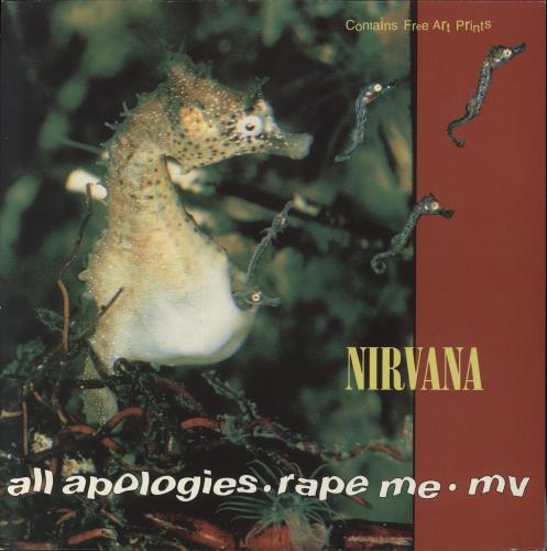 NIRVANA all apologies 12inch アートプリント2枚付 Nirvana (US) All Apologies + Art Prints + Mailing List Card UK 12